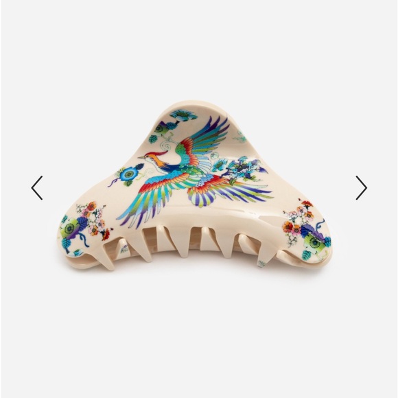 NEW! JOHNNY WAS Dreamer Hair Clip Crane Print Ivory / Cream BRAND NEW! GORGEOUS! - Picture 2 of 14
